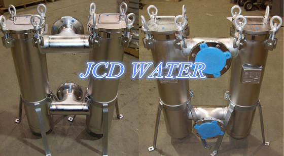 Cárter del filtro de bolso del duplex del tratamiento de aguas 1 - 100micron, de alta presión