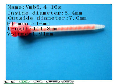 Mezclador estático plástico del MB 5.4-16s para el tubo de mezcla, los epóxidos y el tubo de mezclador estático de los polyureas
