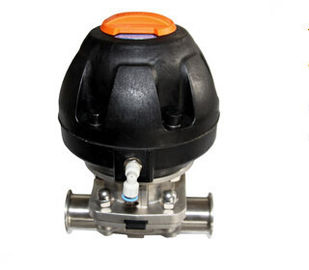 Válvulas neumáticas del acero inoxidable de la válvula de diafragma con Atuator plástico DN25 - DN50