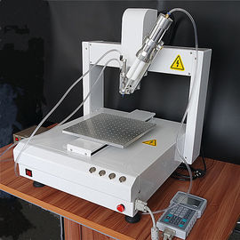 Máquina de dispensación del pegamento automático de escritorio dual del líquido XYZ-3/AB neumático que dispensa Robat