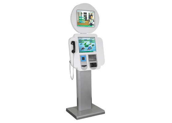 Quioscos de las multimedias de la forma del robot, analizador de codigo de barras y teléfono S802