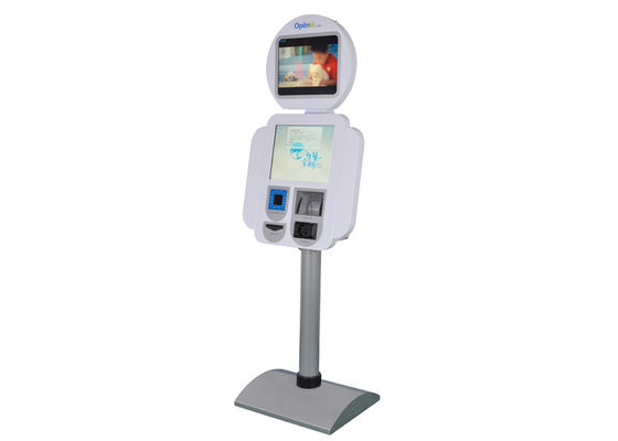 Quioscos de las multimedias de la forma del robot, analizador de codigo de barras y teléfono S802