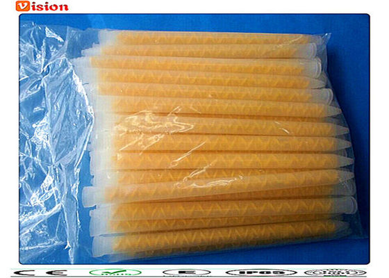 mezclador estático del amarillo redondo de la boca de me/ms 13-24, tubo de mezcla, boca de mezcla plástica