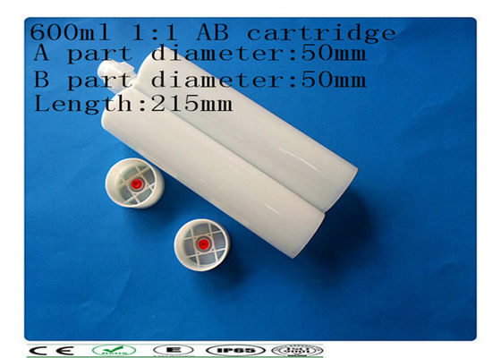 Del 1:1 componente dos barril adhesivo 600ml, cartucho industrial del pegamento del AB