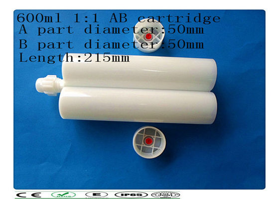 Del 1:1 componente dos barril adhesivo 600ml, cartucho industrial del pegamento del AB