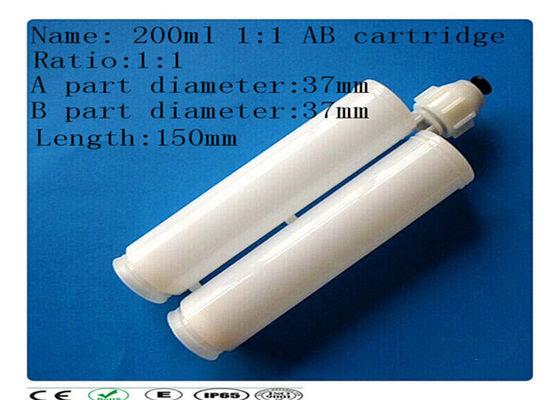 Cartucho dual, barril del pegamento del AB, cartucho adhesivo 200ml del embalaje