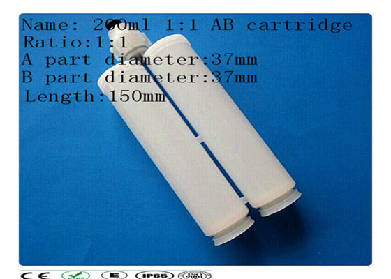 Cartucho dual, barril del pegamento del AB, cartucho adhesivo 200ml del embalaje