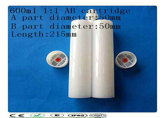 Carcartridge dual del PE, cartucho del componente 600ml dos, de lado a lado cartucho