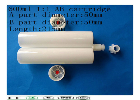 Carcartridge dual del PE, cartucho del componente 600ml dos, de lado a lado cartucho
