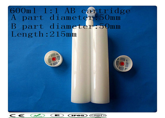Carcartridge dual del PE, cartucho del componente 600ml dos, de lado a lado cartucho