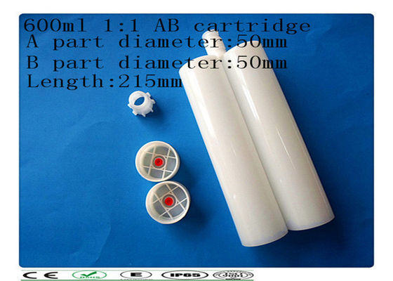 Carcartridge dual del PE, cartucho del componente 600ml dos, de lado a lado cartucho