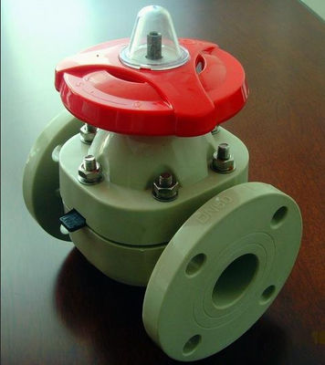 Válvula de diafragma plástica actuada eléctrica para el sistema aflautado industrial, tipo del vertedero