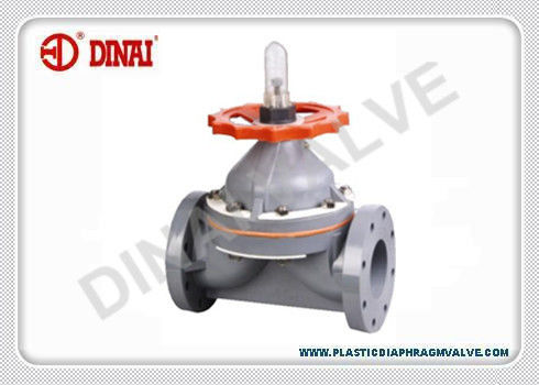Válvula de diafragma industrial actuada manual, plástico de CPVC/de UPVC/de PVDF/de PPH fabricado