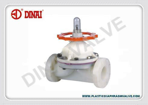 Válvula de diafragma industrial actuada manual, plástico de CPVC/de UPVC/de PVDF/de PPH fabricado