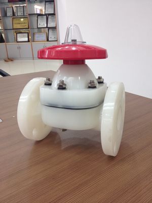 El manual actuó la válvula de diafragma de PTFE/de CPVC el 1/2” 8" 10", válvula de control neumático