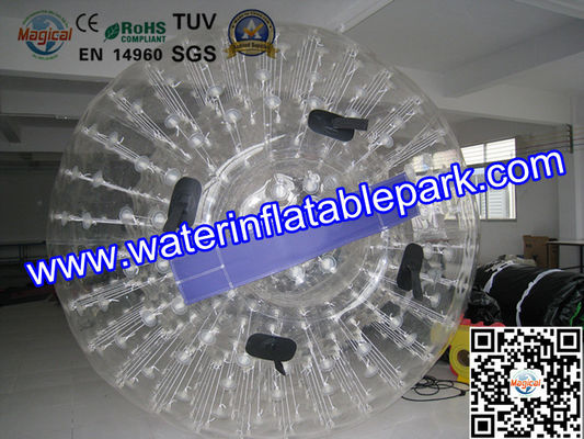 Bola azul inflable interesante comercial divertida 3M x los 2m de Zorb de la tierra