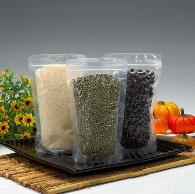 Bolsa plástica de la nuez/del bocado/del arroz que empaqueta Tranaparent con la cremallera